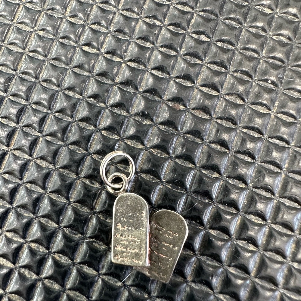 Silver Tablet Charm Pendant